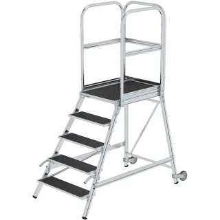 Munk Podesttreppe einseitig begehbar mit Rollen & Griffen Korrundbesch. R13 - 055105