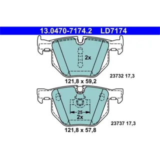 ATE Ceramic Bremsbel?ge hinten BMW 5 6