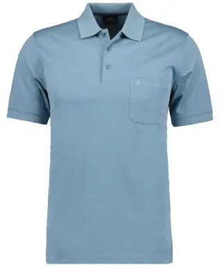 RAGMAN - Softknit-Polo mit Brusttasche, kurzarm minze - Gr. - 3XL
