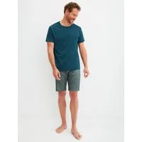 CALIDA Pyjama Relax Streamline 1 (2 tlg) mit Rundhalsausschnitt und kurzem Arm, weich, Interlock Qualität