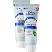TePe Zahnpasta Pure, 2 Stück, (2er Set, 2-St) Gesunde Mundtrockenheit