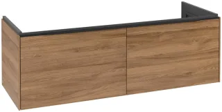 Villeroy & Boch Subway 3.0 Waschbeckenunterschrank, mit Beleuchtung, 2 Auszüge, 1272 x 432 x 462 mm, C601L1RH