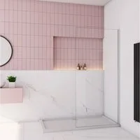 duschspa Duschwand Glaswand Duschtrennwand Duschwand Walk in Dusche 200cm 8mm Nano Glas, Einscheibensicherheitsglas, Sicherheitsglas, (Set), Nano Glas
