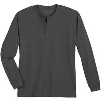 redfield Langarmshirt Redfield XXL Serafino Longsleeve anthrazit melange