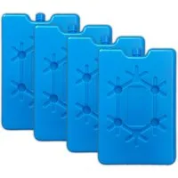 HAC24 Kühlakku 4x Ultraflache Kühlakkus Kühlelemente Kühlpack Kühlpads, je 200 g für Kühltaschen Kühlbox Eisbox