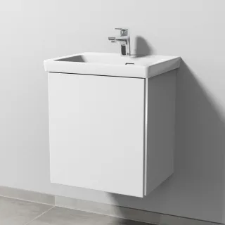 Sanipa 3way Waschtischunterbau zu Villeroy & Boch Subway 3.0 Waschtisch mit 1 Tür, Weiß-Soft BR84443
