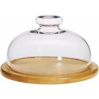 Trendglas Jena Käseglocke Käseglocke mit Bambusteller