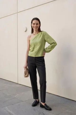Schulterfreies Cut-Out-Bluse