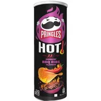 Pringles Knabberei, Pringles Hot Smokin BBQ Ribs Stapelchips Barbecue Geschmack 160g