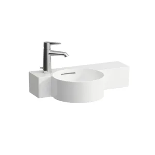 LAUFEN Val Handwaschbecken H8152830001051 55x31,5cm, Ablage rechts, mit Überlauf, mit Hahnloch links, weiß