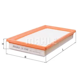 Mahle Luftfilter Alfa Romeo Fiat Lancia LX3148