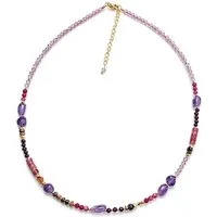 Impala Perlenkette Amita Edelstein-Kette mit Amethyst, Rubin, Granat & Rosenquarz