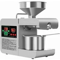 GARRYFIZH Ölpresse Ölpresse Elektrische Ölpresse Ölpresse Maschine, Edelstahl, Edelstahlmaterial, Temperaturanzeige