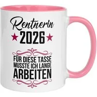 Momentals Tasse Rentnerin 2026 – „Für die musste ich lange arbeiten“ – Rente Frau, Gratis Versand · Links-&Rechtshänder · Spülmaschinenfest