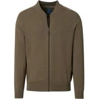 Redmond Strickjacke REDMOND Casual Herren Strickjacke College Zipper Comfort Braun