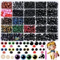 FOUORTUNATE-BEE Kuscheltier 1100-teiliges Sicherheits-Augen- und Nasen-Set für Kuscheltiere, Bunte Puppenaugen mit Unterlegscheiben für Plüschtiere und Teddys