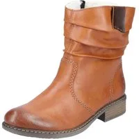 Rieker Winterboots, Winterstiefelette, Blockabsatz, Warmfutter, geraffter slouchy Schaft