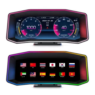 weiyin P4 Car OBD LCD Instrument Display 6.2Inch 18:9 HD Screen GPS Accelerometer Atmosphere Light Car Dashboard Monitor
