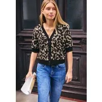 STREET ONE STUDIO Cardigan mit Leomuster