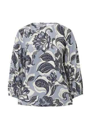comma - Bluse blau|weiß|schwarz - Gr. - 34