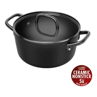 ZWILLING Milano Kochtopf mit Glasdeckel 24 cm, Aluminium