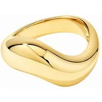 ROUGEMONT Fingerring Moderner treniger Damen Ring Hypoallergen 18K Vergoldung wasserfest, Dieser Ring fällt klein aus