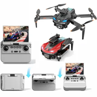 GGIRC G8 WiFi FPV with 4.3inch Foldable Screen Controller HD Dual Camera Servo Gimbal 360° Obstacle Avoidance Optical Fl