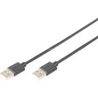 USB 2.0 Anschlusskabel USB-A (Stecker) > USB-A (Stecker) schwarz, 1 Meter