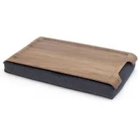 Bosign Laptop Tablett Knietablett Mini Laptray Anti-Slip Walnuss-Dunkelgrau