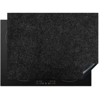 MuchoWow Herd-Abdeckplatte Granit - Schwarz - Granitstruktur - Dunkel, Vinyl, (1 tlg), Küche Herdabdeckung Ceranfeld Induktionsfeld Vinyl, 65x50 cm