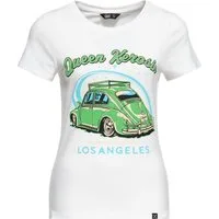 QueenKerosin Print-Shirt Los Angeles (1-tlg) mit Oldtimer-Print