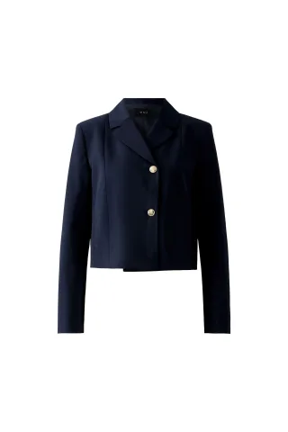 Oui - Blazer elastischer Garbadine darkblue - Gr. - 40