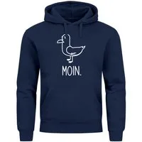 MoonWorks Hoodie Hoodie Herren Frontprint Moin Möwe Geschenk für Nordlichter