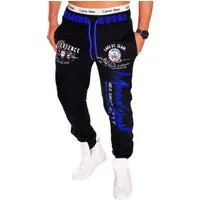 Jaylvis Jogginghose Herren Trainingshose Sport Hose Camouflage Uni Marine Royal Elastikbund mit Tunnelzug