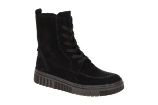 Gabor 8008.04.001 Damen Stiefeletten Schwarz - Bequeme Lace Up Boots