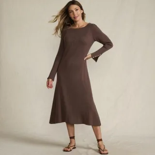Strickkleid Silk Touch für Damen, Damen, size: regular, Grün, Polyester/Nylon/Viskose, by Lands' End