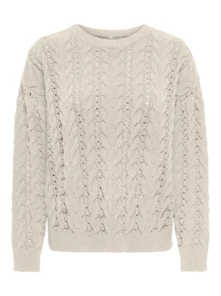 ONLY - ONLELLY LS O-NECK CC KNT Birch - Gr. - S