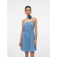 Vero Moda Jeanskleid VMFLICKA STRAP SHORT DRESS LCS Baumwolle, regular fit, verstellbare Träger
