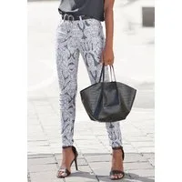 LASCANA 7/8-Jeggings aus weichem Stretch-Denim mit Alloverprint, schmale Passform, Super-Stretch-Qualität