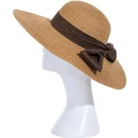Brise Textil Sonnenhut Eleganter Damenhut mit Zierschleife – Sommer & Strand Breite Krempe für zusätzlichen Sonnenschutz
