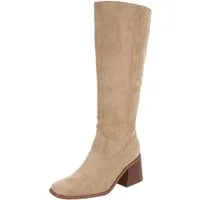 Ital-Design Elegante Blockabsatz-Stiefel für Damen im Alltag Stiefel (90793519) Blockabsatz Stiefel in Hellbraun