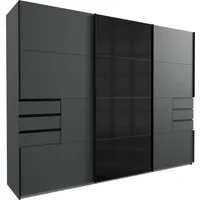 Wimex Schwebetürenschrank Schwebetürenschrank Saigon mit Glaselementen, 3 Türen, 270cm breit