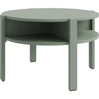 FORTE Beistelltisch Tobago, runder Couchtisch mit 4 Ablagefächern, B/H/T 74,4/45,5/74,4 cm, Durchmesser ca. 74,5 cm