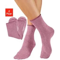 Copenhagen Studios Socken (Packung, 2-Paar) mit glitzernden Metallfäden
