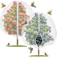 Diwzbyn Schutznetz Obstbaumnetz, Vogelschutznetz mit Reißverschluss und Kordelzug, BxL: 1x1 m
