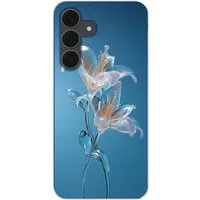 MuchoWow Handyhülle für Samsung Galaxy S25 FE Lilien - Blau - Gläser, Smartphone-Bumper, Print, Handy Schutzhülle Dünn
