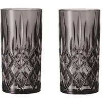 Nachtmann Longdrinkglas Nachtmann Noblesse Longdrink Smoke 2er Set, Kristallglas