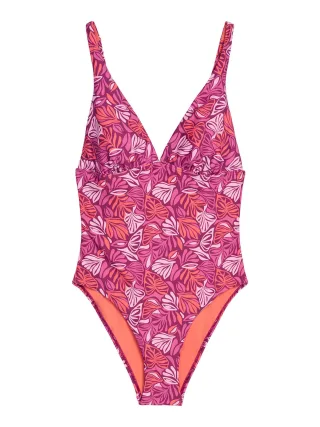 Marc O'Polo Damen Badeanzug Abstract LeafSchwimmanzug, Einteiler, Bademode