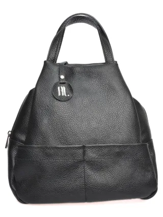 Anna Luchini Schwarz Rindsledertasche