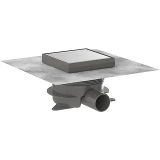 hansgrohe Komplettset Punktablauf RainDrain Spot Plus 56226800 150x150 mm, höhenverstellbar, rückseitig befliesbar